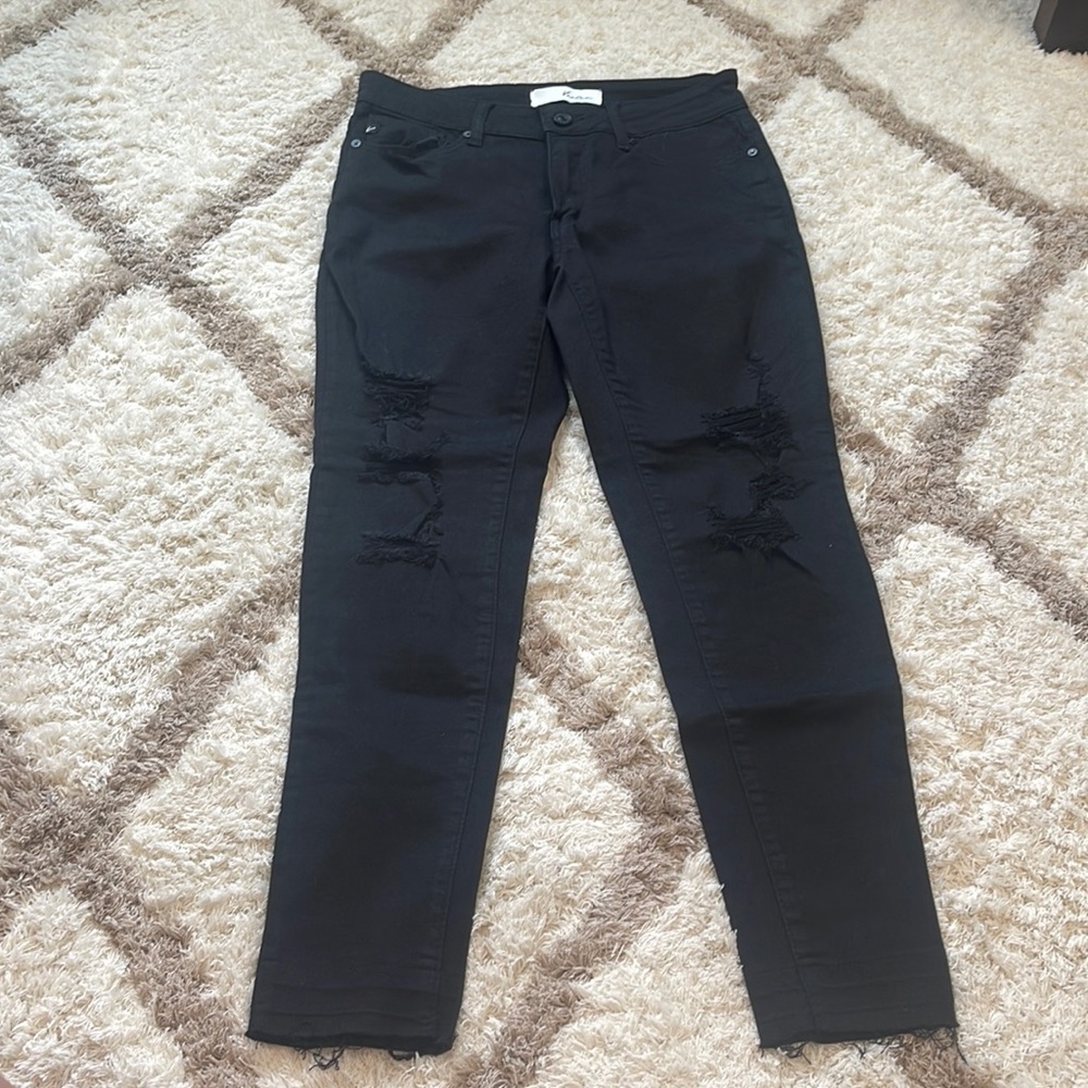 Women’s Black Distressed KanCan Jeans Size 9/29